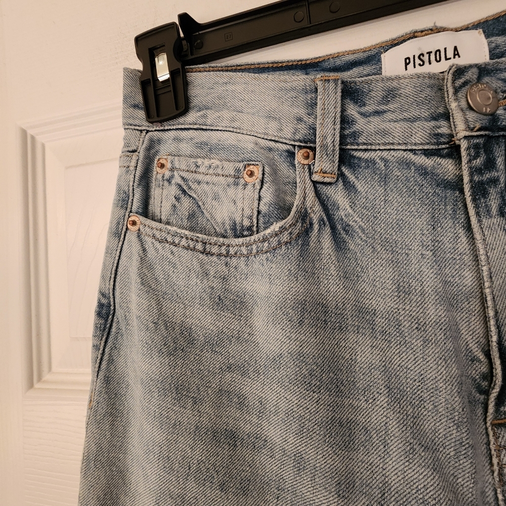 PISTOLA Presley High Rise Relaxed Roller Jeans in By My Side Size 26 - Picture 8 of 16